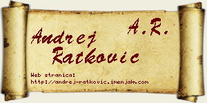 Andrej Ratković vizit kartica